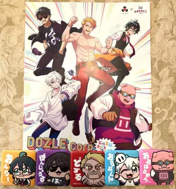 도즈루사 x 오카와 부쿠부 콜라보 랜덤 스퀘어 마그넷 5세트