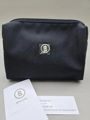 [ 새상품 ] BOGNER 블랙 나일론 파우치