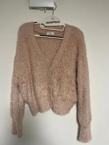 로리즈팜 복슬복슬 핑크 가디건