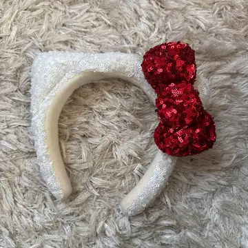 리본 포함 스팽글 머리띠