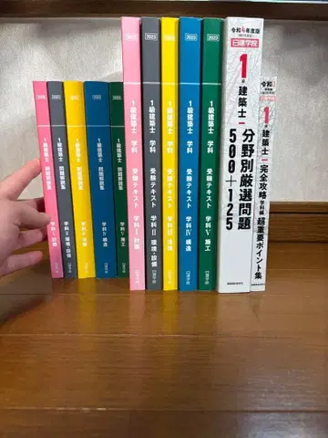 1급 건축사 닛켄학원 2023년 문제집 + 텍스트