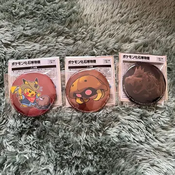 포켓몬 화석 박물관 캔뱃지 3개 세트