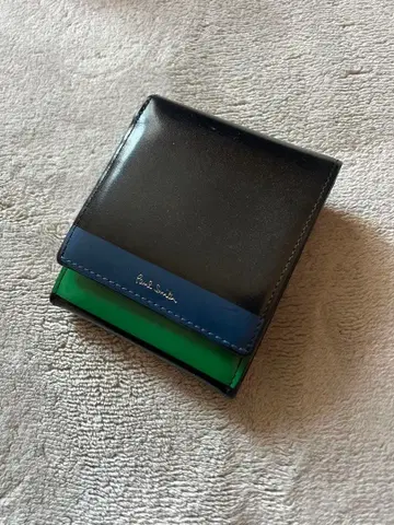 Paul Smith 이단 접이식 지갑 블랙/그린