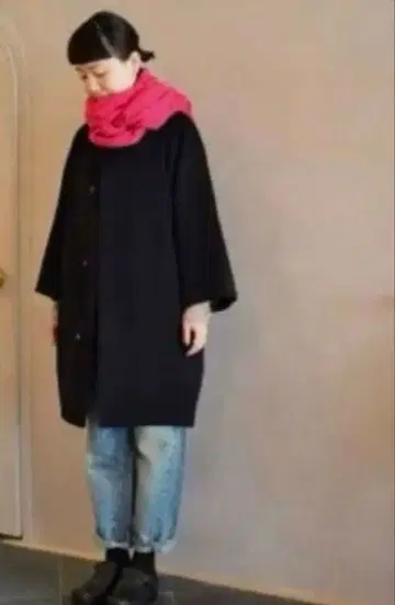 nitca 스테디셀러 네이비 울 코쿤 코트