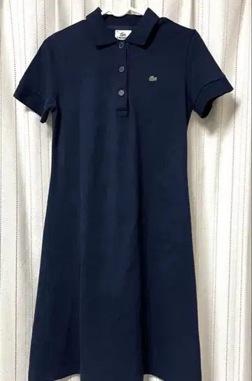 Lacoste 네이비 반팔 폴로 원피스