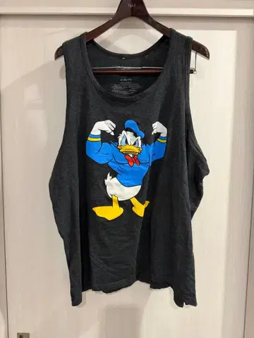 도널드 덕 탱크탑 2XL 다크 그레이
