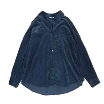 다크 그레이 플란넬 버튼업 셔츠