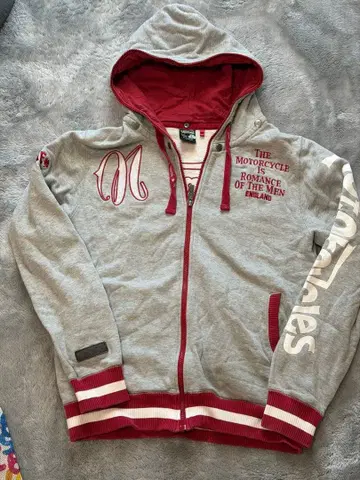 Norton 노튼 풀 집업 후드티 그레이