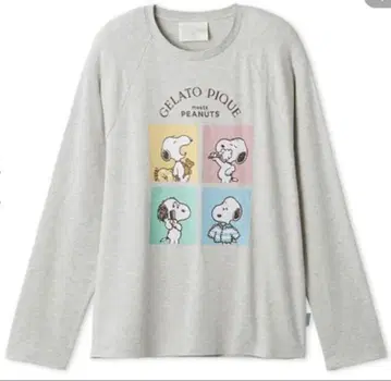 젤라또피케 PEANUTS 원포인트 롱T 남성용 M 사이즈 스누피