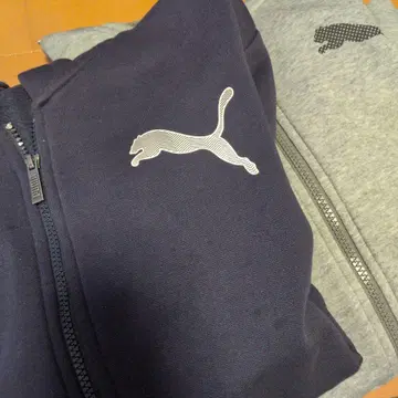 푸마 후드티 2장 XL 그레이와 네이비