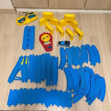 프라레일 세트 파란 레일과 지지대 포함