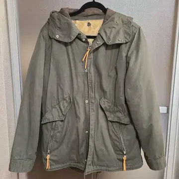 L 사이즈 올리브 그린 모즈 코트 플리스 라이너