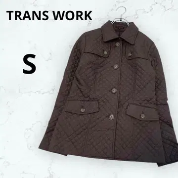 트랜스워크 퀼팅 자켓 점퍼 아우터 옷깃 브라운 S 겨울
