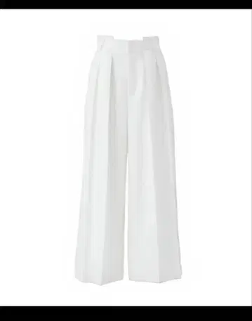 [ Cynge ] 하이웨스트 턱 와이드 팬츠 Lara 퓨어 화이트