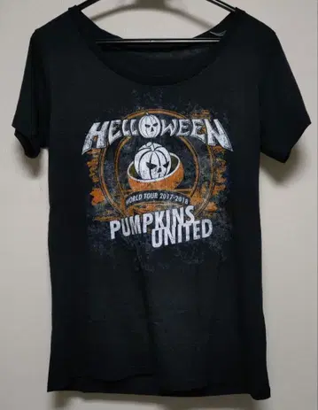 HELLOWEEN 일본 공연 2018 티셔츠 여성용 L 사이즈