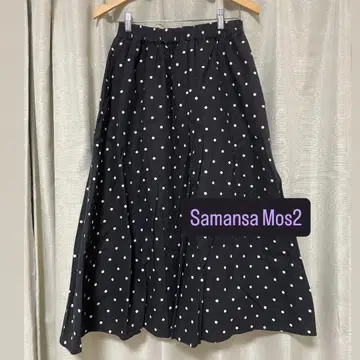 [ 사만사 모스2 ] 도트 스커트 블랙