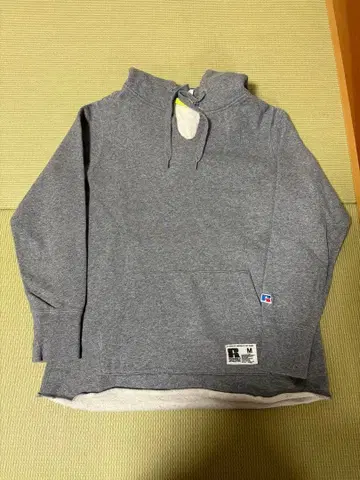 러셀 애슬레틱 그레이 후드 부착 후드티 M