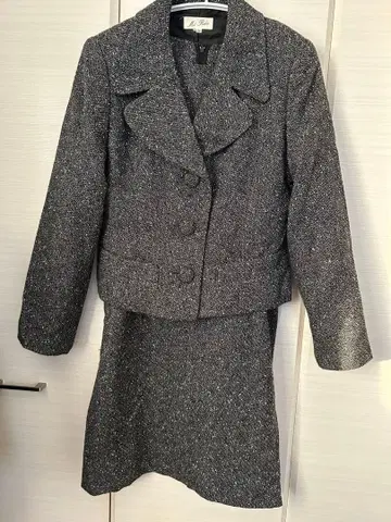 그레이 원피스 셋업 울 실크 혼방 일본제 원피스 긴팔 11호