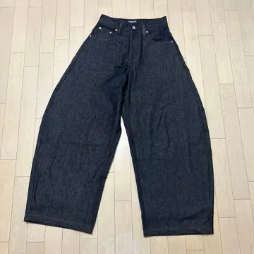 PEOPLESTYLE 벌룬 리지드 데님 다크 네이비