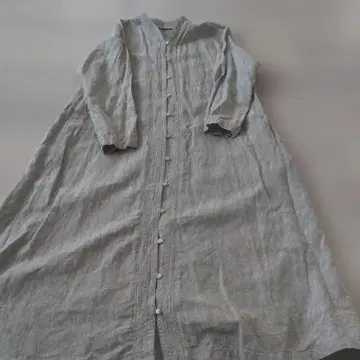 린넨 긴팔 셔츠 원피스