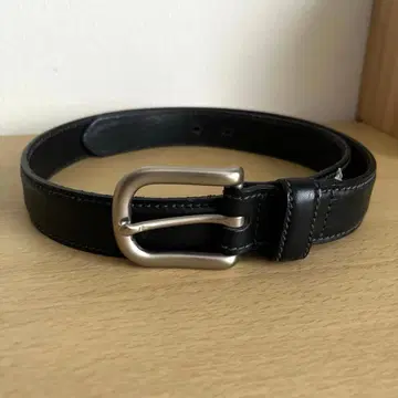 무인양품 블랙 가죽 벨트 스페인산 짧은 사이즈