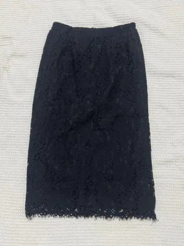 united arrows 블랙 레이스 타이트 스커트 슬릿 포함