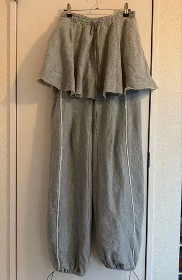 maisonspecial 스커트 레이어드 스웨트 팬츠