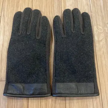 mila schon 헤링본 장갑 다크 그레이