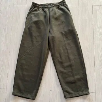 UNIQLO:C 유니클로 더블 페이스 와이드 팬츠 맨투맨 올리브 M