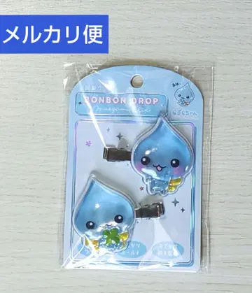 물방울짱 헤어 클립 봉봉 드롭 앞머리 클립