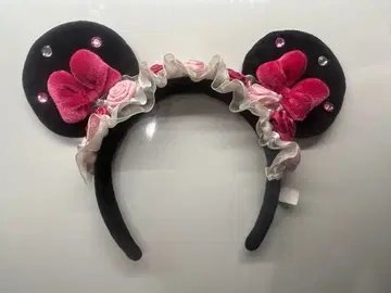 디즈니 머리띠 장미 핑크
