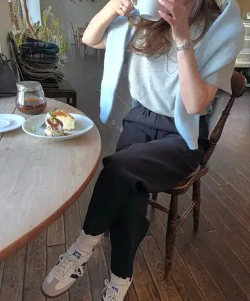 selectshop-K 블랙 조거 팬츠 팬츠 허리밴딩