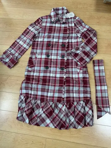 미사용 새상품 Aquascutum 얇은 소재 코트 원피스 아쿠아스큐텀