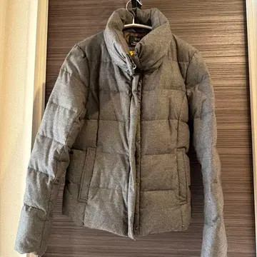 다크 브라운 그레이 숏 기장 다운 자켓