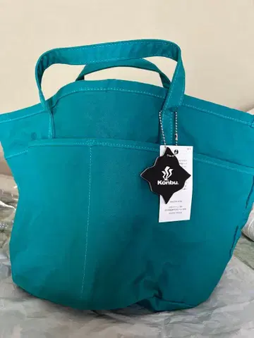 코마츠 마테레 Konbu 터콰이즈 토트백