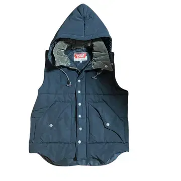 슈가케인 다운 베스트 후드 부착 M 새상품급 아웃도어 블랙 아메카지