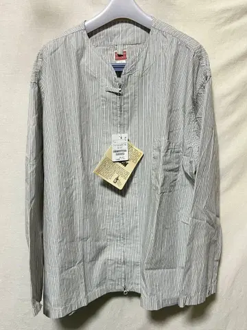 HINSON/힌손 풀 집업 가디건 롱 슬리브 셔츠/브로드