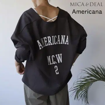 [ MICA x AMERICANA ] 별주 백 로고 V넥 풀오버