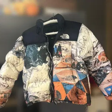 THE NORTH FACE 멀티 컬러 다운 자켓 L 사이즈