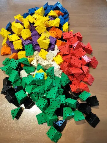 다색 블록 세트 (삼각형)