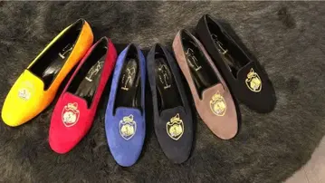 카키 자수 디자인 슬립온 39