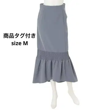 MERCURYDUO 셔링 디자인 언밸런스 머메이드 스커트