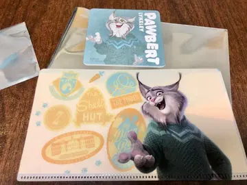 주토피아2 카페 특전 파우버트 코스터 & 클리어 케이스