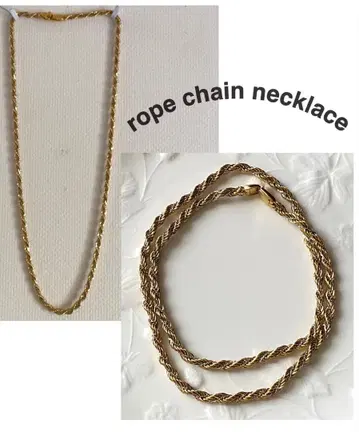 로프 체인 목걸이 골드&실버