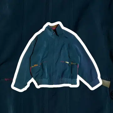 블루종 L 네이비 올 패턴 안감 지퍼 자켓 구제 의류 archive