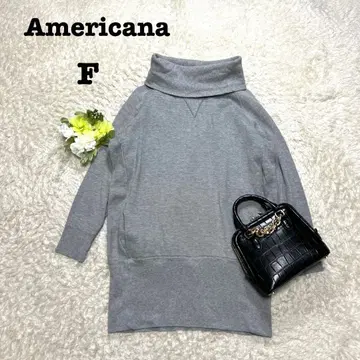 아메리카나 터틀넥 트레이닝복 미니 원피스 일본제 속기모 루즈핏