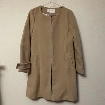 ROYALPARTY 베이지 노카라 롱 코트