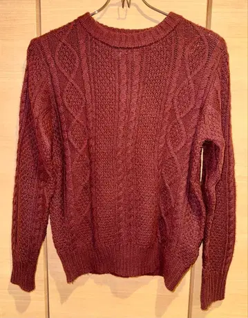 HVC 버건디 니트 M