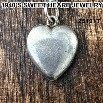 스위트하트 주얼리 무지 실버 빈티지 목걸이 NAVY