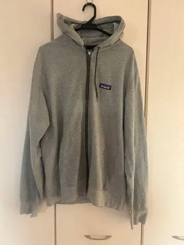 파타고니아 남성용 M 그레이 풀 집업 후드티